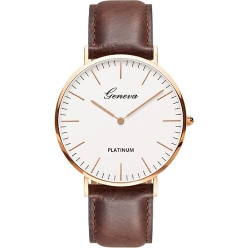 GENEVA Mens Watch Top Luxury Hot Sale Leather Casual Mens Quartz Watch Couple Watch Gift Hand Watch Montre Homme 2020