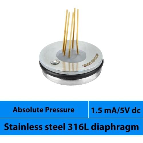 1.5mA or 5Vdc power, pressure sensor capsules, absolute pressure, 1, 2.5, 4, 6 bar, 10bar, 16bar, 25 bar, 100, 250, 400, 600 kpa