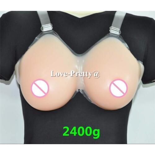 2400g fake silicon breasts g cup breast forms transgender transvestite boobs silicone-breast-prosthesis huge size