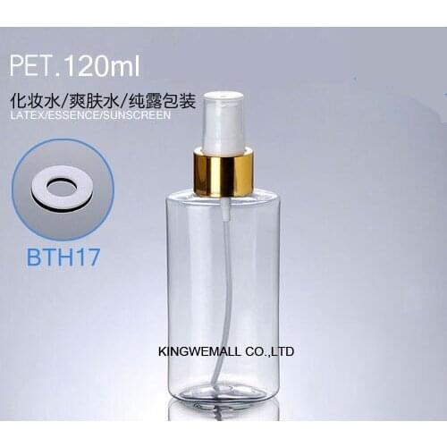 300Pcs High Quality 120ML Flat Shape Portable Travel Transparent Perfume Atomizer Hydrating Empty Spray Bottle Makeup Tools