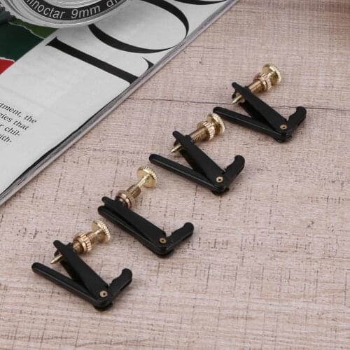4pcs 4/4-3/4 Plated Iron Violin Fine Tuners Spinner Adjuster Strings Hooks for Violin Musical Instrument
