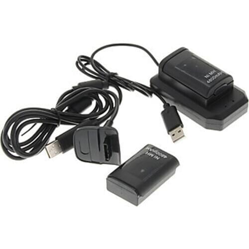 5pcs Double Rechargeable Battery USB Charger Cable Pack for XBOX 360 Wireless Controller