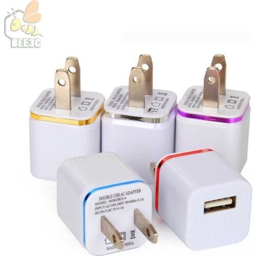 1A US Plug AC Power Adapter Home Trave Wall single port USB Charger for iPhone 5 6 7 for Samsung HTC 2017 hot good new 500 pcs