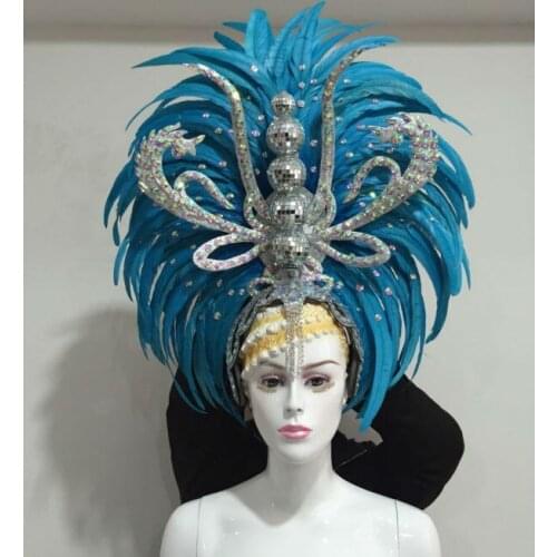 Latin dance Samba accessories Fashion exquisite headdress feathers Delicate dance shows accessories Samba clothing