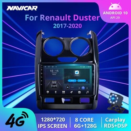 2Din Android10.0 Car Radio For Renault Duster 2017-2020 GPS Navigation Car Receiver Stereo Receiver Auto Radio NO 2DIN DVD IGO