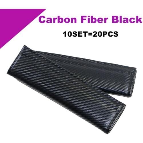 10sets Universal Carbon Fiber Black Auto Padding Seat Belt Car-Covers In Cars Interior Decoration for Volvo Saab Renault benz