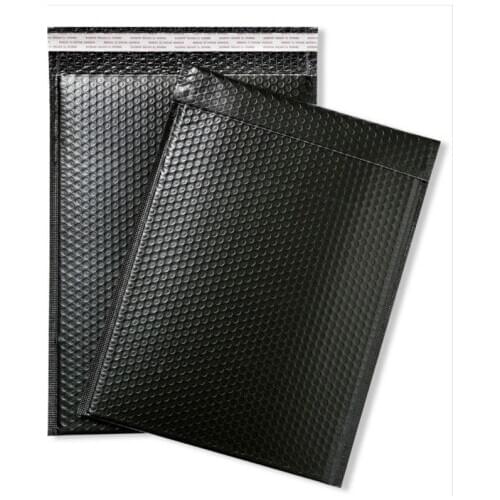10X 15*18 +4 CM Black Bubble Envelopes Bags Mailers Padded Shipping Envelope Aluminum foil bags Christmas Package Gift Holders