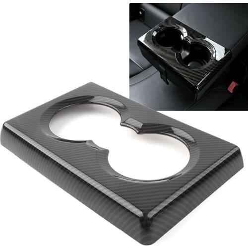 For Alfa Romeo Giulia 2017-2020 Car Rear Row Cup Holder Frame Cover Trim ABS Carbon Fiber Styling