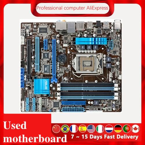 For ASUS P8P67-M Computer Motherboard LGA 1155 DDR3 For Intel P67 P8P67 Desktop Mainboard Used (Without heat shield)