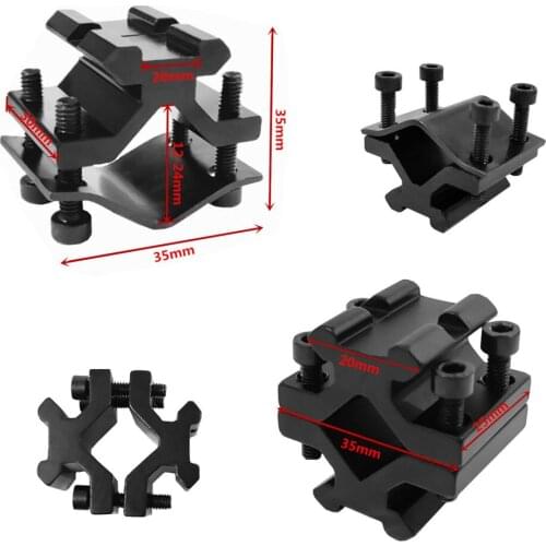 FIRECLUB Universal Adjustable Rail 20mm Picatinny/Weaver Barrel Mount Adapter for Scope Flashlight Laser