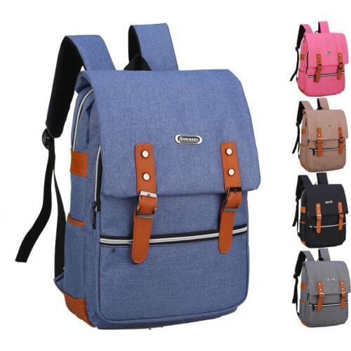 17 Inch Canvas Backpack Notebook Tablet Travel School Men Women Portable Laptop Bag For Mac Dell Acer LG Lenovo Samsung HP