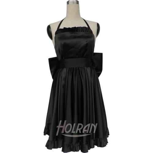 K-ON! Cosplay Costume Cos Akiyama Mio Suspender Long Dress Outfit Party Fancy Dress