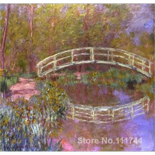 Art gift Le Pont Japonais Dans Le Jardin Claude Monet Oil paintings Handmade High Quality
