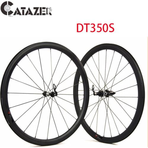 Road Bike Wheels Carbon 700C Tubular Clincher Tubeless Bicycle Wheelset with DT Hub and CX-ray Spoke Titanium Quick Release