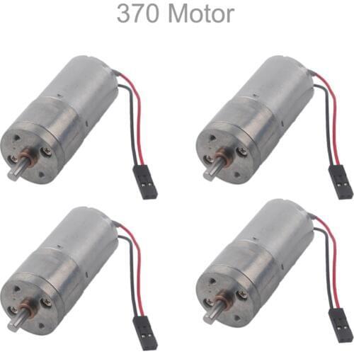 4pcs 370 Motor High Torque for RC Hobby Model Smart Car Robot, Female Dupont Connector,4mm Shaft FZ1465A