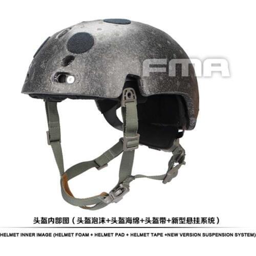 Outdoor FMA New Helmet Suspension System and high level Memory Pad Foam for Ballistic helmet TB1050 BK/DE/FG