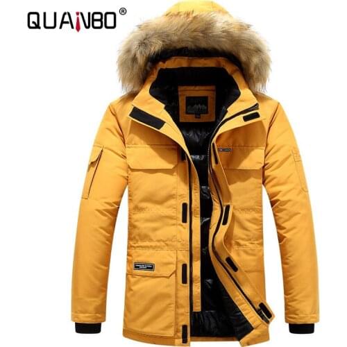 2021 New Arrivals Winter Mens Fashion Hooded Canada Down Jacket with Fur Windbreaker Keep Warm Thicken Coat Brand Clothing