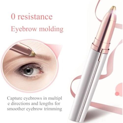 New Electric Eyebrow Trimmer Painless Eye Brow Epilator Mini Eye Brow Shaper Shaver Razor Portable Facial Hair Remover for Women
