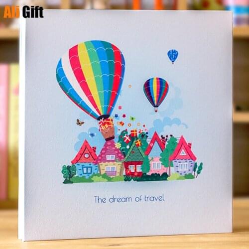 PU Digital Printing Cover 18 Inch Black Sheets Self Adhesive Manual Photo Album Personality Cartoon Baby Wedding Stickers Fotos