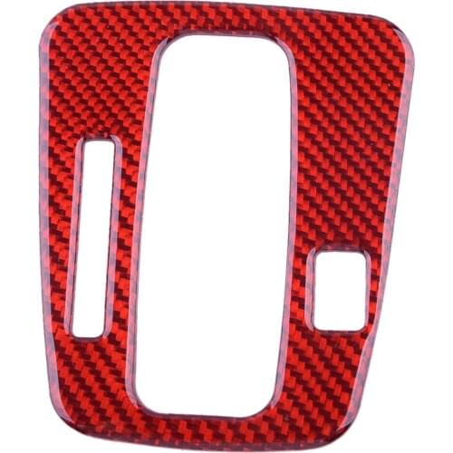 Gear Shift Panel Trim Center Console Cover Sticker Carbon Fiber Red Fit for Honda CR-V 2007 2008 2009 2010 2011 Left Hand Drive