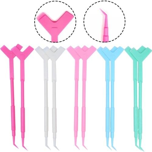OKAYLASH 10pcs/set 3 functions in 1 Eyelash Perming Stick Tool Long Pole Y Perm Brush Comb Eyelash Extension Lifting Curler Rod