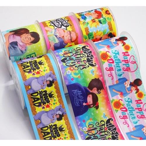DIY Handmade Materials Printed Grosgrain Ribbon 50 Yard Per Size 53360