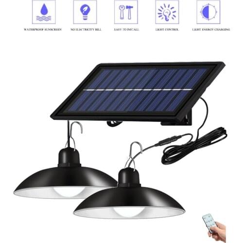 Retro Lampshade Solar Pendant Chandelier solar Light Portable Energy Lamp Waterproof Home Yard Outdoor Lighting Garden Light Pat