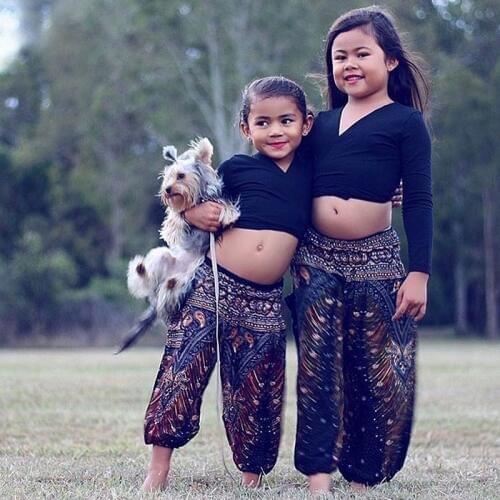 Girls Leggings Kids Pants Summer 2019 Boho Print Children Yoga Pants Loose Hippy Girls Trousers Kids Casual Beach Wear