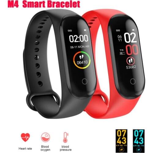 M4 Plus Smart Bracelet Heart Rate Blood Pressure Health Waterproof Smart Watch M4 Pro Bluetooth Watch Wristband Fitness Tracker