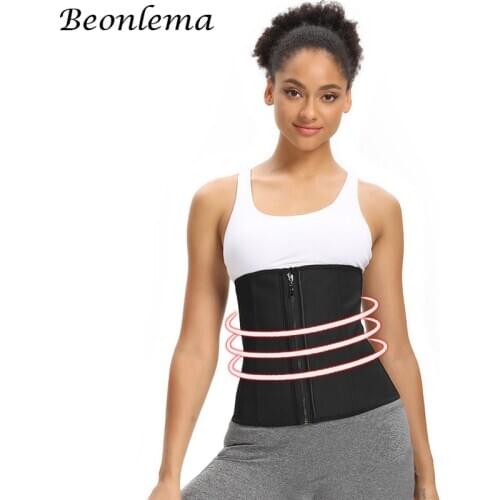 Waist Trainer Latex Waist Corset Gym Girdles 7 Steen Bones Girdle Molding Woman Zipper Slimming Tummy Breasted Belts High Waist