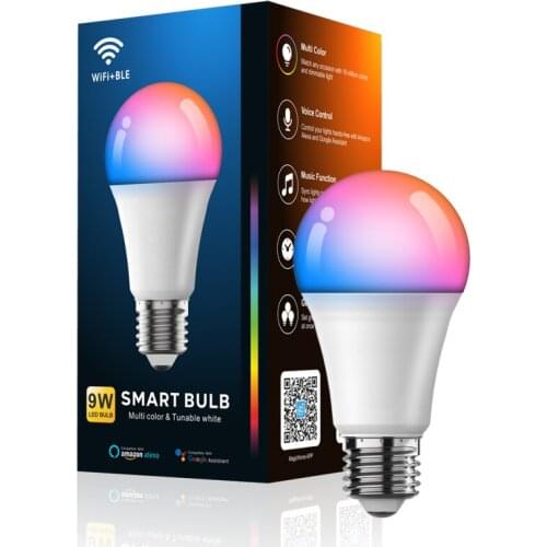 2/3/4 PC/Set WiFi Smart Bulb Work With Alexa RGB Corlorful Dimmable Timer Function Multifunction Light Or Remote Controller Lamp