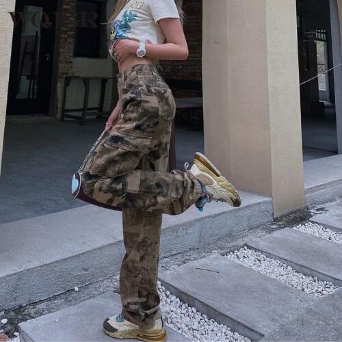 Женские камуфляжные брюки WQJGR China At AliExpress