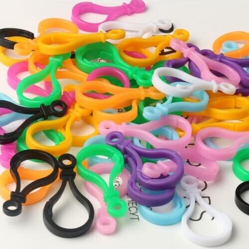 50pcs/lot Plastic Lobster Clasps Hooks Jewelry Findings Handmade Diy Bracelet KeyChain Making Supplies Accessories Wholesale