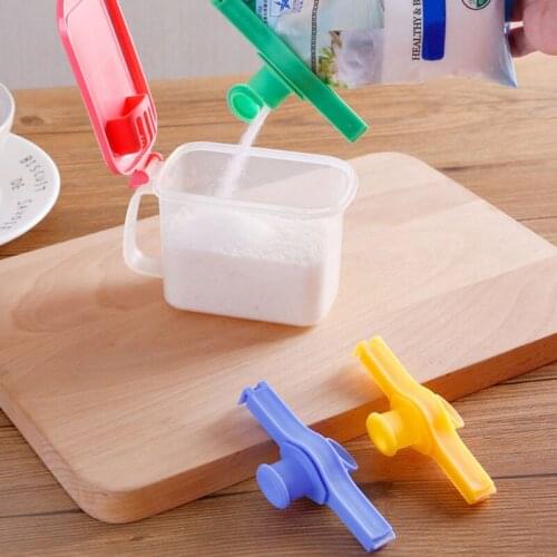 Bag Clip Storage Food Fresh Clips Sealing Kitchen Sealer Reusable Kid Powder Package Nozzle Kitchen Tool A Cap Snack Powder