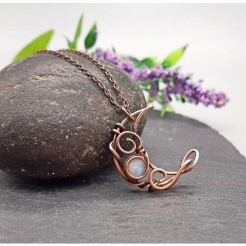 Fashion Women Moon Hanged Pendant Chain Necklace Women Jewellery Gift SEC88