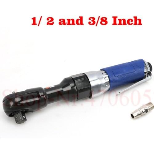 1/ 2 and 3/8 Inch Pneumatic Air Ratchet Wrench Anti-Slip Spanner Disassembly Tool Aluminium Alloy Handle Wrench & Front Exhaust