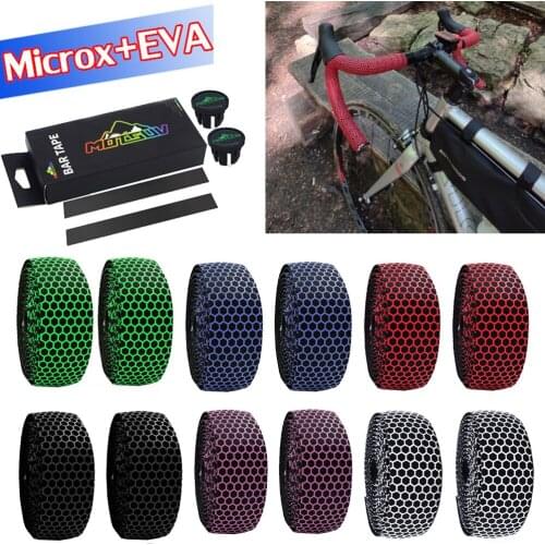 1 Pair Silicone EVA Road Bicycle Bike Cork Handlebar Wrap Bar Tape Bandage Belt Grips Silicone + EVA Wraps bike handlebar