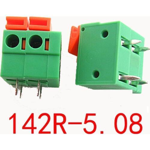 Free shipping 10pcs KF142R-V 5.08MM 2/3/4/5/6/7 / 8P Pitch 5.08mm Screwless self-locking push type quick terminal block