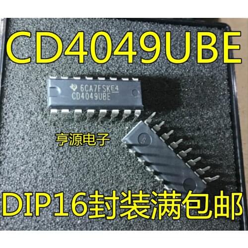 100% New&original In Stock 5pcs/lot CD4049UBE CD4049 DIP-16