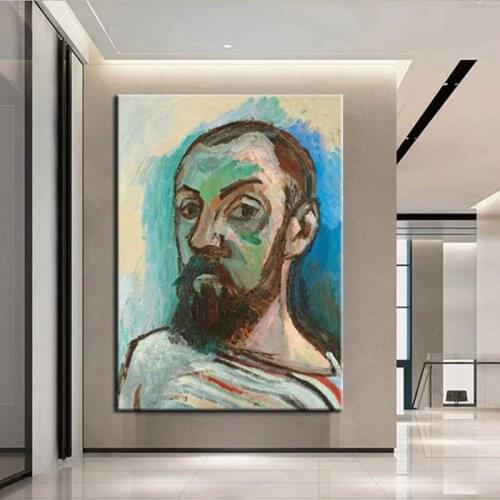 100% Hand Painted Painting Picasso Modern Men Abstract Bedroom Home Decor Nordic Canvas Minimalist Art Oil Painting Unframed