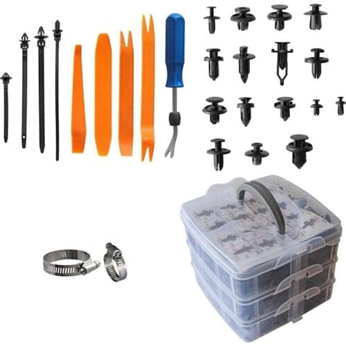 620Pcs Car Fastener Clips Fasteners Door Trim Panel Auto Bumper Rivet Retainer Push Engine Cover Fender