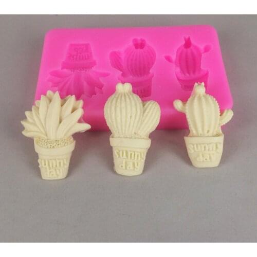 Cactus 3-hole Silicone Mold Aromatherapy Plaster Mold