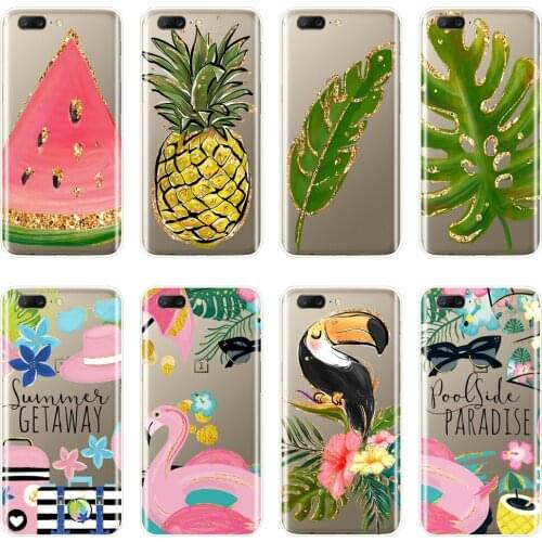 Pineapple Flower Travel Flamingo Soft Silicone Phone Case For One Plus 3 3T 5 5T 6 6T Back Cover For OnePlus 6 6T 5 5T 3 3T Case