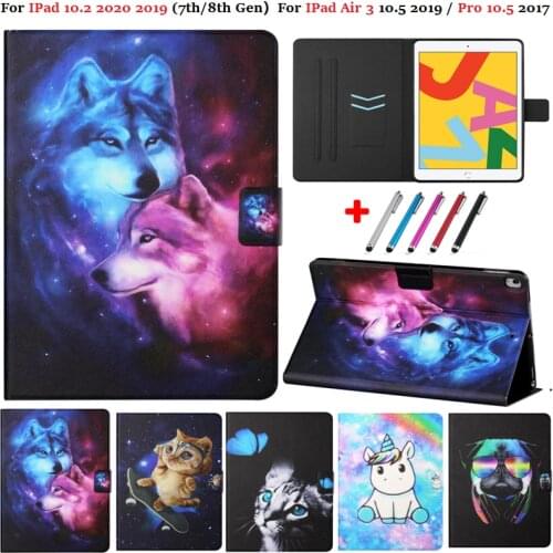 Tablet Cover for iPad 7 8 7th 8th Generation Case Wolf Coque for Apple iPad 10.2 Case 10 2 2020 2019 Air 3 Pro 10.5 Air3 Cover