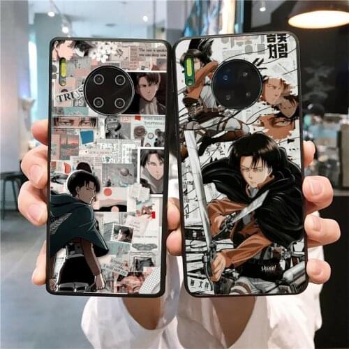YNDFCNB Anime Attack On Titan Levi Ackerman Phone Case for Huawei Mate 20 10 lite pro X Honor paly Y 6 5 7 9 prime 2018 2019