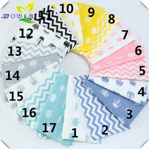Childrens bedding, cotton fabric cartoon printing fabric, Nordic crown ripple baby package by hand cloth fabric,twill fabric