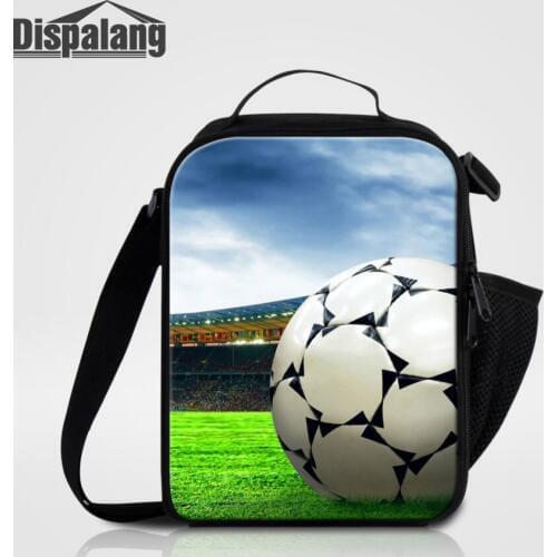 Dispalang Lunch Bag for Students Ball Printing Thermal Bag for Food Storage Insulated Children Kids Lunch Box for School
