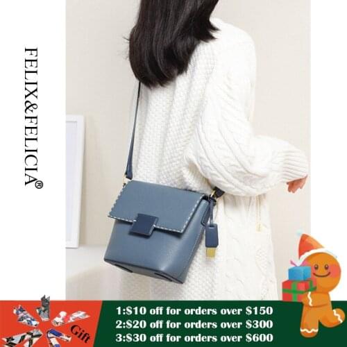 FELIX&FELICIA Factory Brand Casual Shoulder Bags Women 2021 High Quality Leather New Crossbody Retro Messenger Fashion Flap Bag