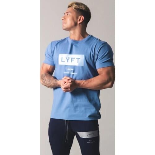 New Mens T-shirt Slim Fit O-neck Short Sleeve Muscle Fitness Casual Hip Hop Cotton Top Summer Fashion Basic T-shirt Large Size