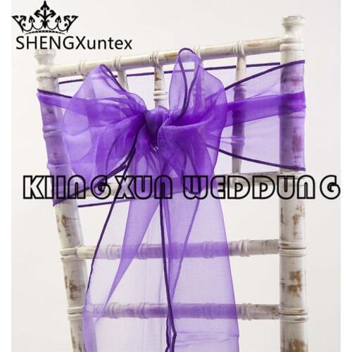 Good Looking 25CM*275CM Organza Chair Sash \ Chair Bow For Wedding Chair Cover DECORATION